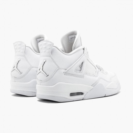 Air Jordan 4 Retro Pure Money 308497 100 Bílý/Metallic Stříbrný AJ4 Jordánské boty