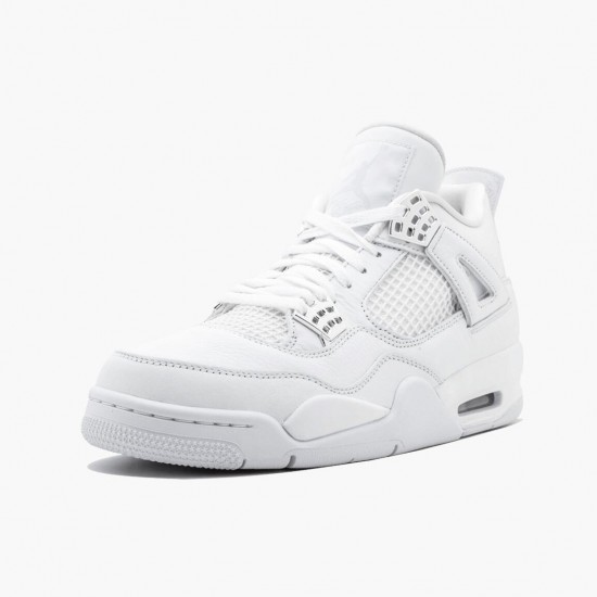 Air Jordan 4 Retro Pure Money 308497 100 Bílý/Metallic Stříbrný AJ4 Jordánské boty