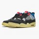 Air Jordan 4 Retro Union Off Noir DC9533 001 Off Noir/Brigade Modrý-Dark Smo AJ4 Jordánské boty