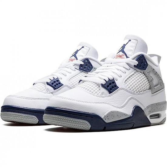 Air Jordan 4 Midnight  Navy Bílý Midnight Navy Light Smoke Šedá-Fire Červené DH6927-140