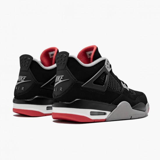 Nike Air Jordan 4 Retro Bred 2019 Release Černá/Cement Šedá-Summit Bílý AJ4 Tenisky 308497 060