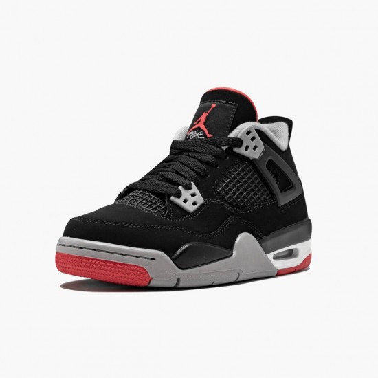 Nike Air Jordan 4 Retro Bred 2019 Release Černá/Cement Šedá-Summit Bílý AJ4 Tenisky 308497 060