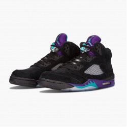 Air Jordan 5 Retro "Černá Grape" Černá/New Emerald-Grape Ice 136027 007 AJ5 Jordánské boty