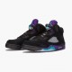 Air Jordan 5 Retro Černá Grape Černá/New Emerald-Grape Ice 136027 007 AJ5 Jordánské boty