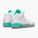 Air Jordan 5 Retro Light Aqua Bílý/Crimson Pulse-Light Aqua 440892 100 AJ5 Jordánské boty