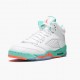 Air Jordan 5 Retro Light Aqua Bílý/Crimson Pulse-Light Aqua 440892 100 AJ5 Jordánské boty