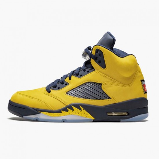 Air Jordan 5 Retro Michigan (2019) Amarillo/College Navy CQ9541 704