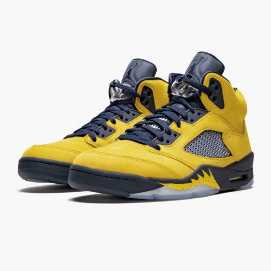 Air Jordan 5 Retro Michigan (2019) Amarillo/College Navy CQ9541 704