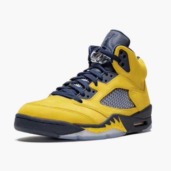 Air Jordan 5 Retro Michigan (2019) Amarillo/College Navy CQ9541 704