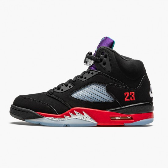 Air Jordan 5 Retro Top 3 Pánské Černá/Fire Červené-Grape Ice-New E CZ1786 001 AJ5 Jordánské boty