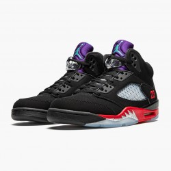 Air Jordan 5 Retro "Top 3" Pánské Černá/Fire Červené-Grape Ice-New E CZ1786 001 AJ5 Jordánské boty