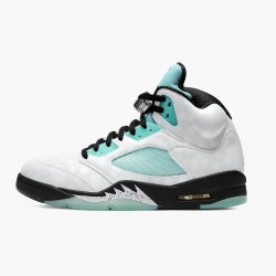 Air Jordan Retro 5 "Island Zelená" Bílý/Černá-Bílý-Island Zelená CN2932 100 AJ5 Jordánské boty