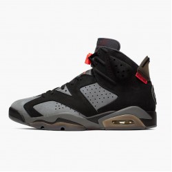 Air Jordan 6 Retro "PSG Paris Saint-Germain" CK1229 001 Iron Šedá/Infrared 23-Černá AJ6 Černá Jordánské boty