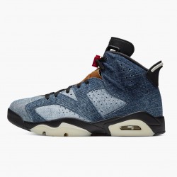 Air Jordan 6 Retro"Washed Denim" CT5350-401 Černá-Sail/Varsity Červené AJ6 Černá Jordánské boty