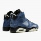 Air Jordan 6 RetroWashed Denim CT5350-401 Černá-Sail/Varsity Červené AJ6 Černá Jordánské boty