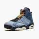 Air Jordan 6 RetroWashed Denim CT5350-401 Černá-Sail/Varsity Červené AJ6 Černá Jordánské boty