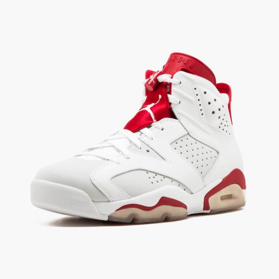 Air Jordan Retro 6 Alternate 384664 113 Bílý/Gym Červené-Pure Platinum AJ6 Černá Jordánské boty