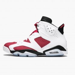 Air Jordan Retro 6 "Carmine" 384664 160 Bílý/Carmine-Černá AJ6 Černá Jordánské boty