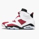 Air Jordan Retro 6 Carmine 384664 160 Bílý/Carmine-Černá AJ6 Černá Jordánské boty