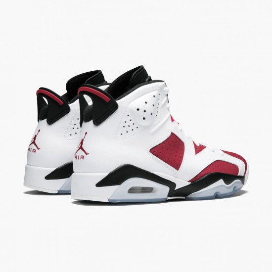 Air Jordan Retro 6 Carmine 384664 160 Bílý/Carmine-Černá AJ6 Černá Jordánské boty