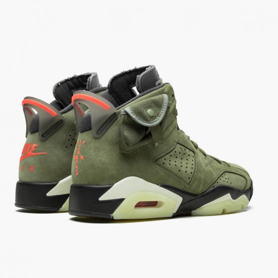 Travis Scott x Air Jordan 6 Retro Olive CN1084 200 Medium Olive/Černá-Sail/Univer AJ6 Černá Jordánské boty