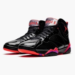 Air Jordan 7 Retro "Černá Patent" Černá/Anthracite-Smoke Šedá-Br 313358 006 AJ7 Jordánské boty