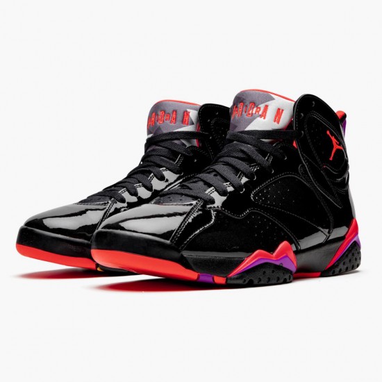 Air Jordan 7 Retro Černá Patent Černá/Anthracite-Smoke Šedá-Br 313358 006 AJ7 Jordánské boty